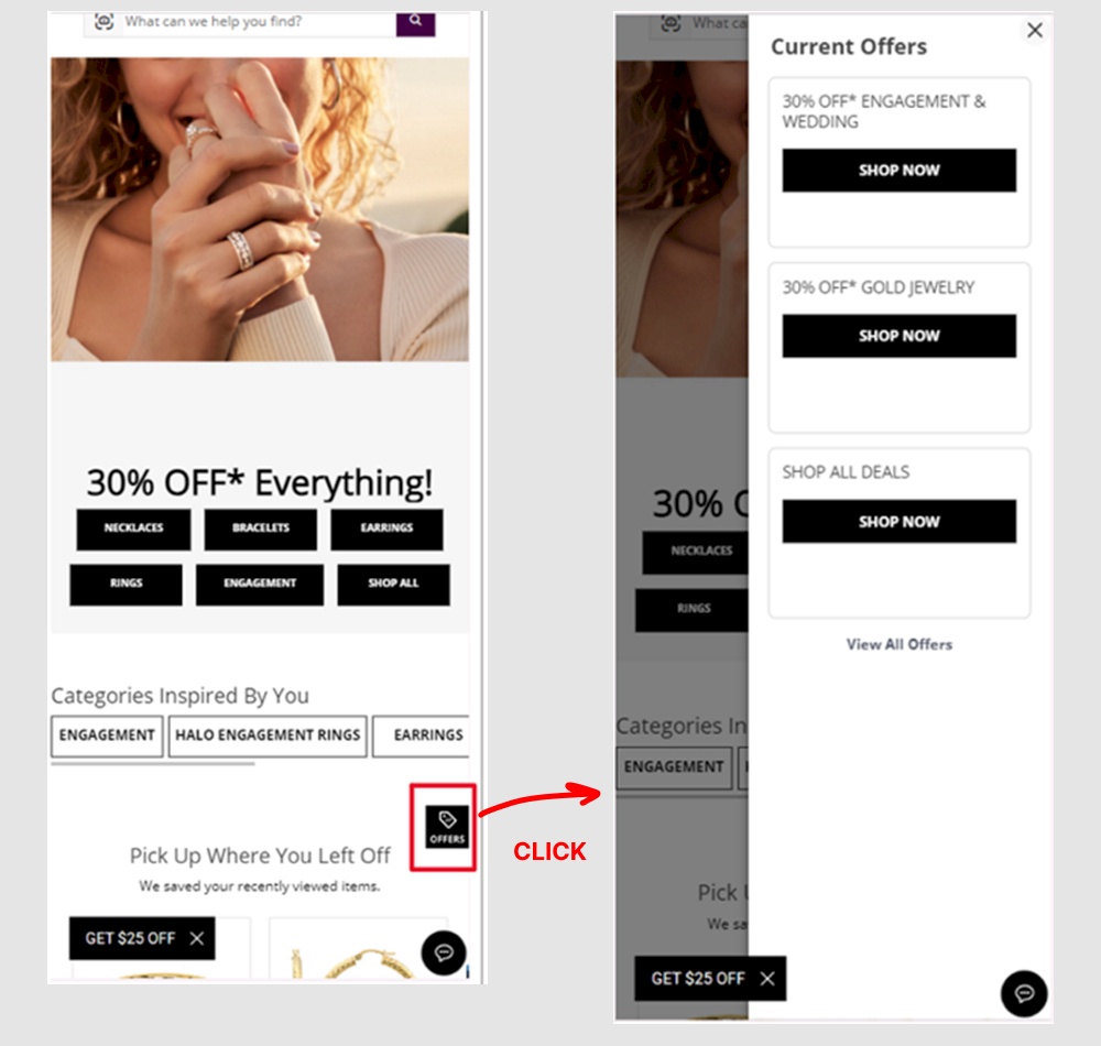 Less Or More Visible Offer Pages - Variant B