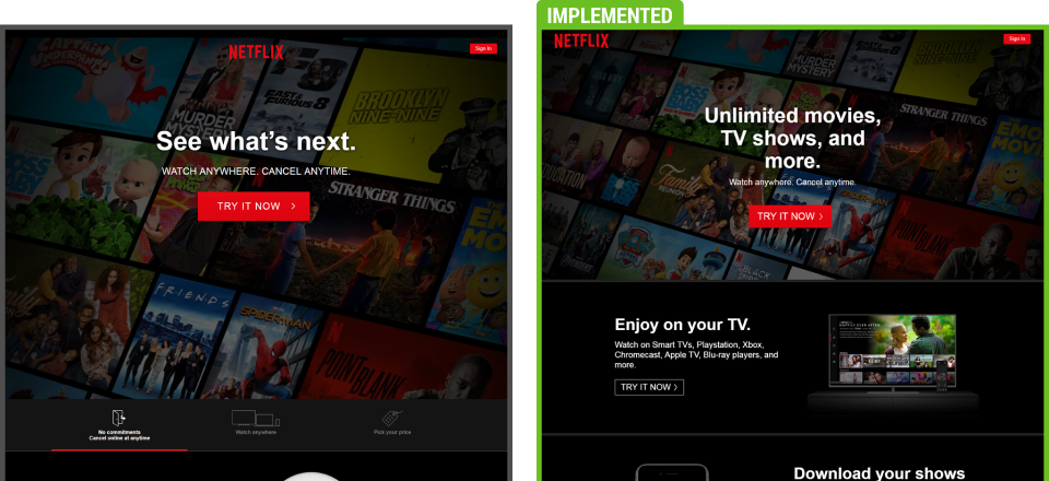 Netflix #39 s Better Home Landing Screen GoodUI