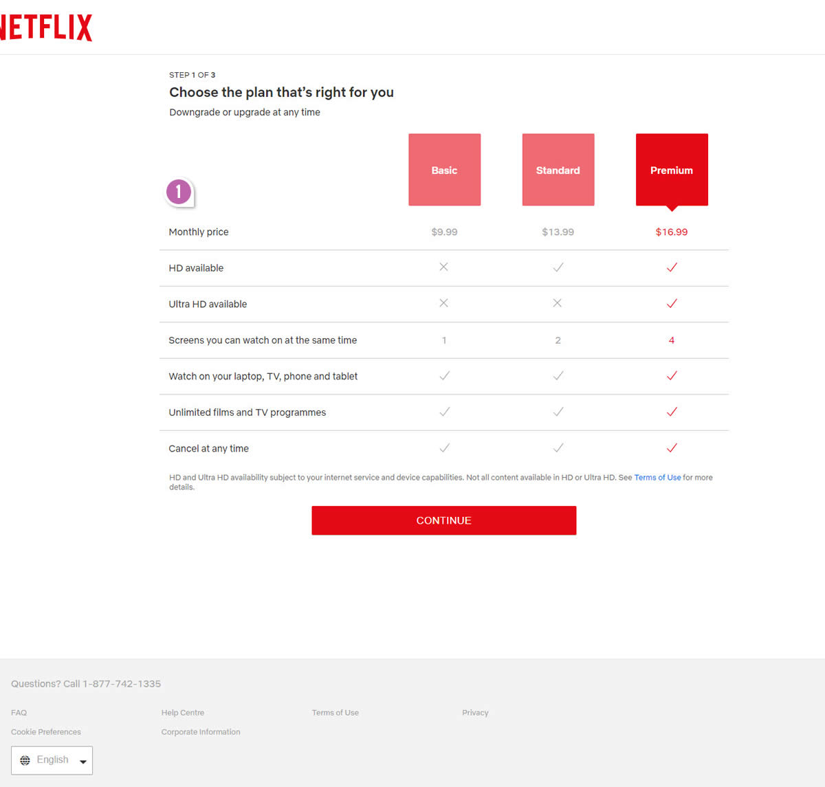 netflix price plans