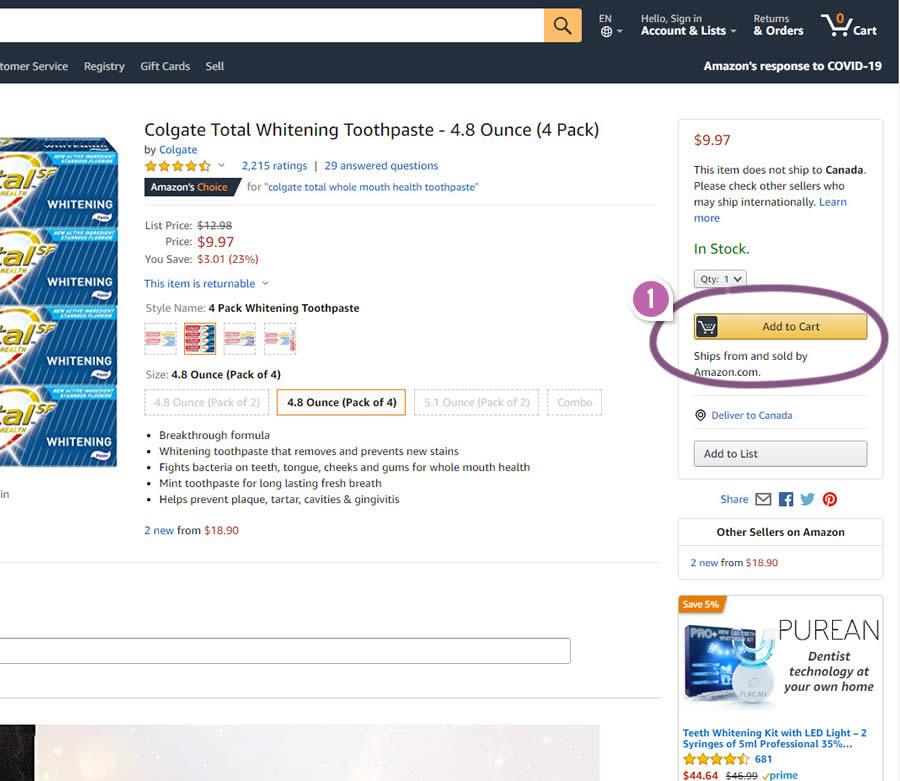 Amazon A/B Tests And Keeps Both Add-To-Cart And Buy Now Buttons | GoodUI