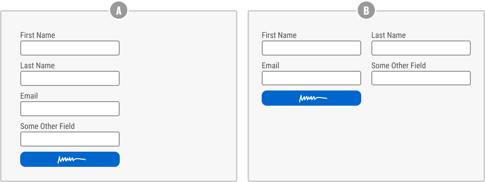 Single Or Double Column Form Fields