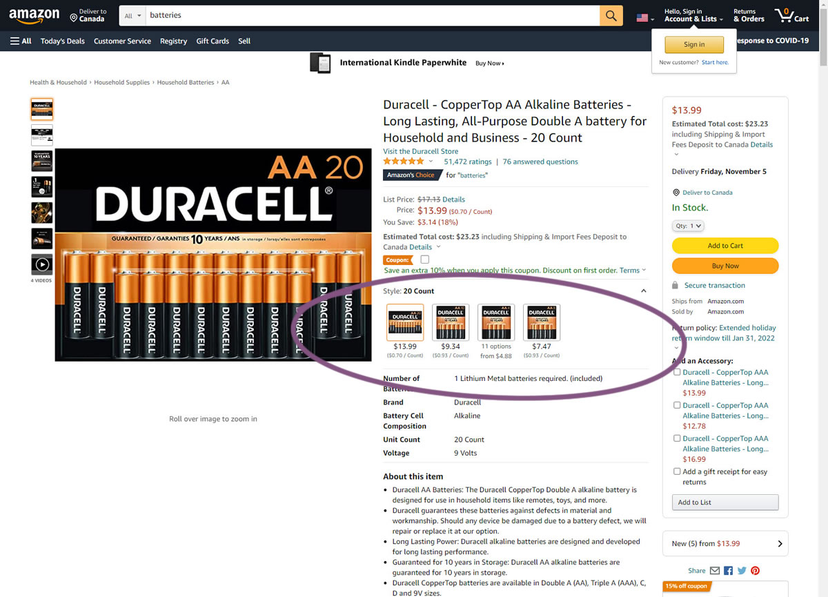 Amazon Discovers A Better Product Option Selector In This A B Test Goodui