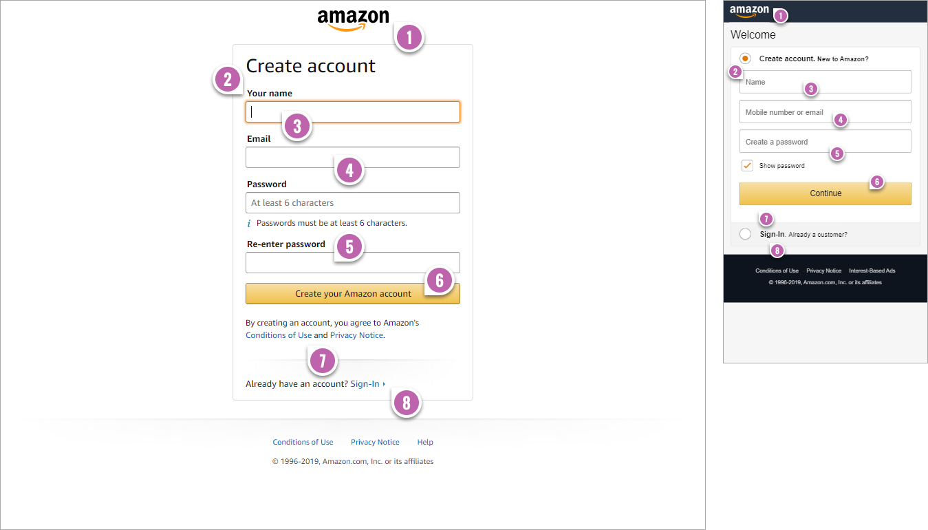 Desktop vs. Mobile: Amazon's Account Creation | GoodUI Blog